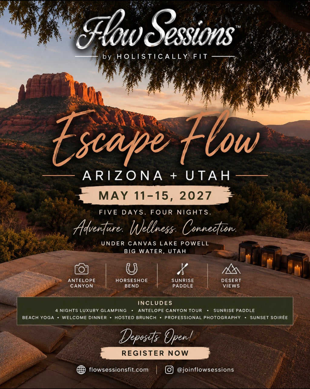 Escape Flow | Arizona + Utah | Page, AZ | May 11–15, 2027